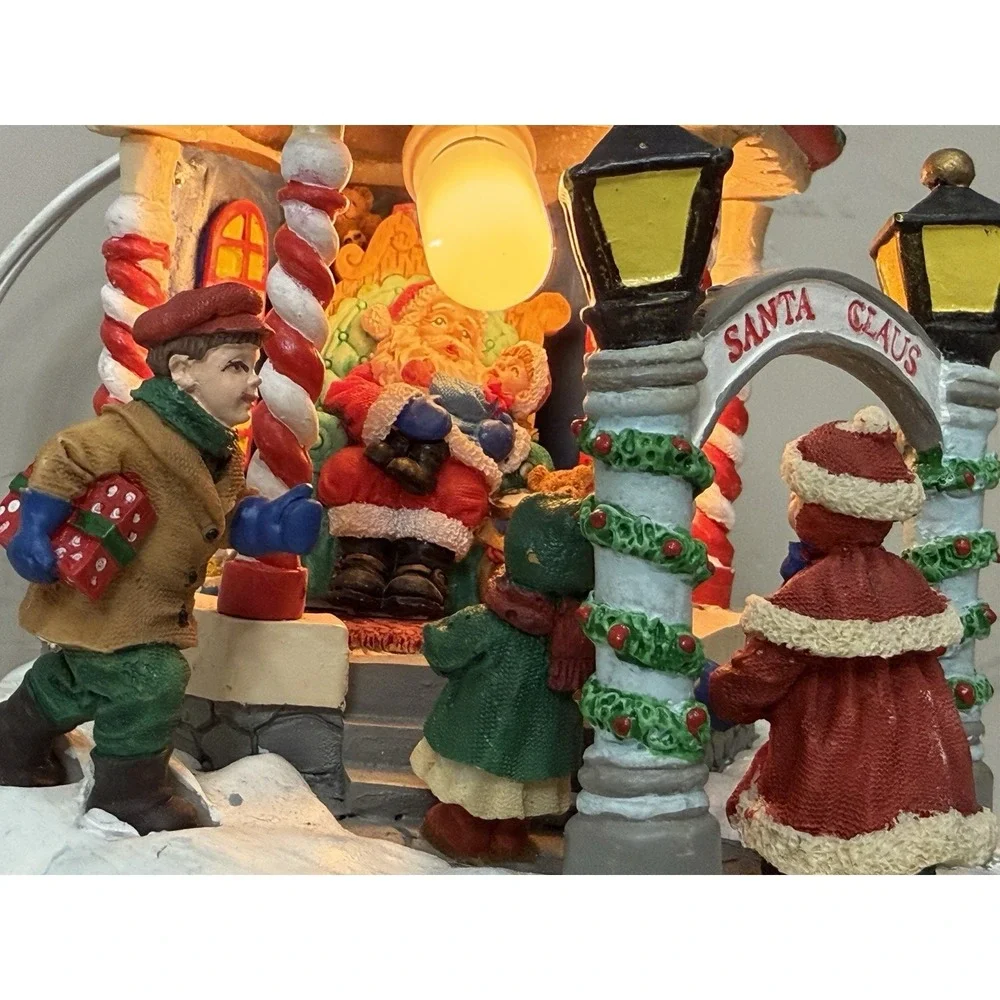 VTG Trim A Home Christmas Village Gazebo Santa Light Up Decoration Sears 788225